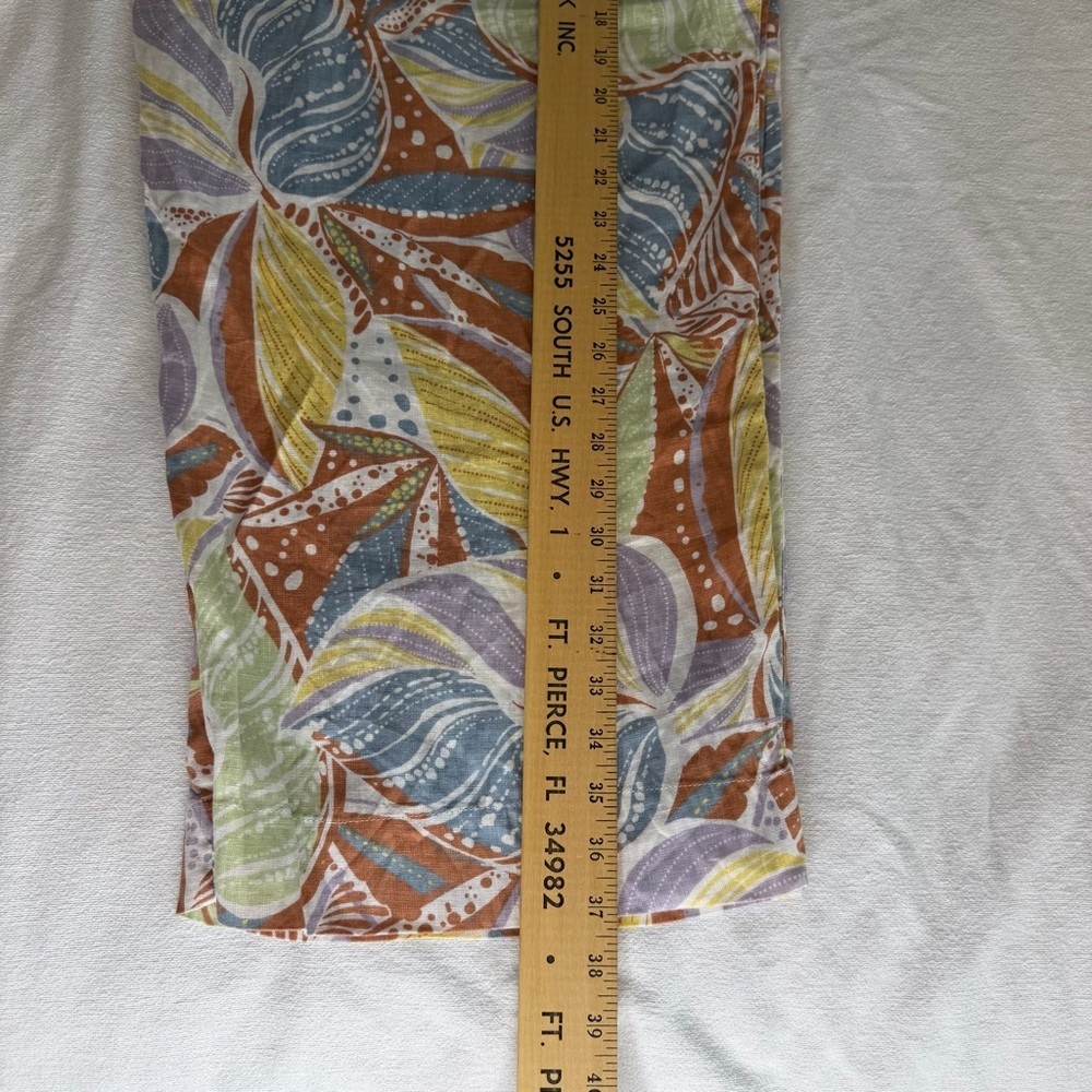 Coastal Wide Leg L 100% Linen Pants Beachy Boho Resort Euro Tropical Cali FL - Picture 10 of 14